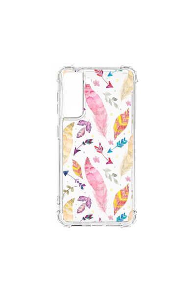 bestcase Husa Αντικραδασμική Θήκη Συμβατή με Samsung Galaxy S21, Happy Feathe...