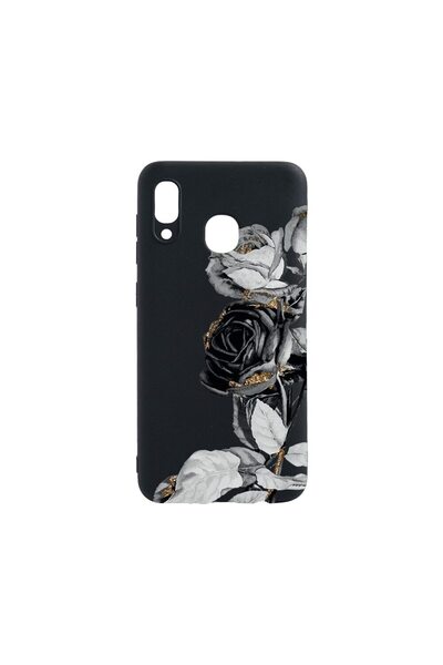 bestcase Λεπτή Θήκη Σιλικόνης 0.8MM, Συμβατή με Samsung Galaxy A40, Μαύρο Ροζ...