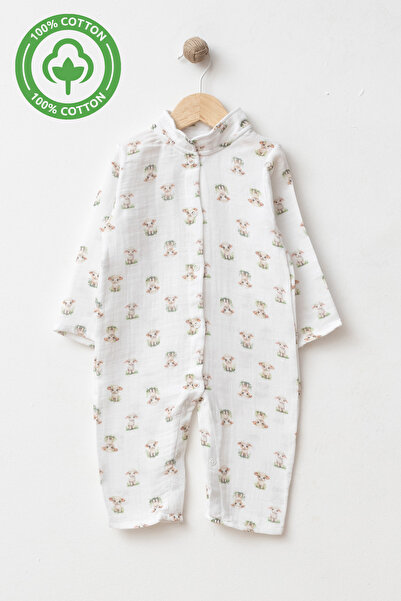 tinibud Gots Certified Fabric Organic 100% Cotton Muslin Unisex Baby Romper 3...