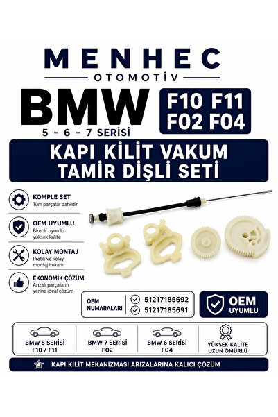 Menhec Otomotiv BMW F10 F11 F02 F04 Kapı Kilit Vakum Tamir Dişli Seti 5121718...