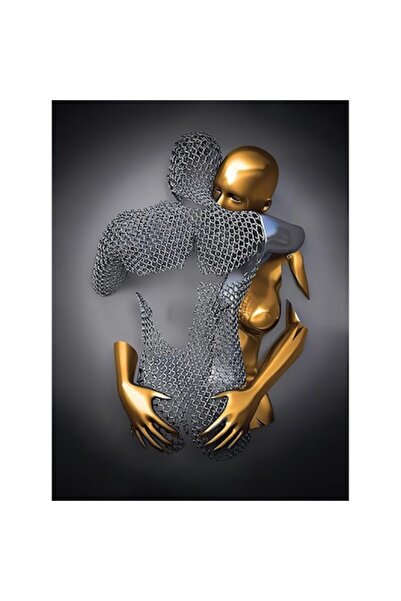 JNA Τρισδιάστατη Τέχνη Τοίχου JNAOZI, Μοντέρνο Γλυπτό, Ασημί, 40x60εκ.