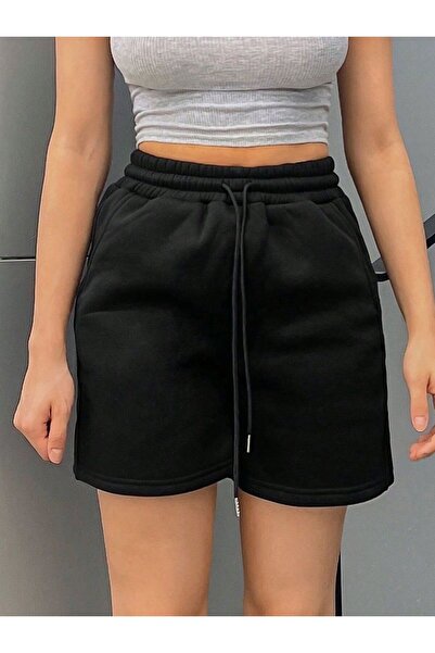 CLASSY.MODA Unisex γραφικά τυπωμένα μαύρα σορτς Streetwear Άνετη εφαρμογή