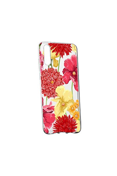 bestcase Θήκη Σιλικόνης με Λουλούδια Κόκκινα Κίτρινα, Συμβατή με Samsung Gala...