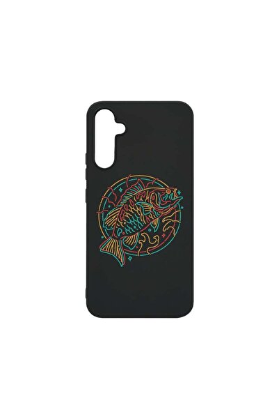 bestcase Θήκη, Συμβατή με Samsung Galaxy A34, Νέον Ψάρι, Λεπτή 0.8 χιλιοστά, ...