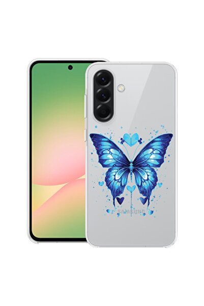 bestcase Θήκη για Samsung Galaxy A17 5G με Σχέδιο Μπλε Πεταλούδα, Διαφανής Λε...