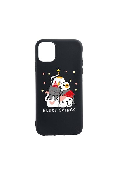 bestcase Θήκη σιλικόνης συμβατή με Apple iPhone 12 Mini, Merry Catmas, ανθεκτ...
