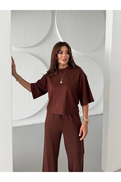 rengamoda Γυναικεία μπλούζα με μισό μανίκι και κορδόνια στο κάτω μέρος, με φα...