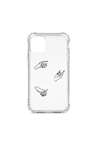 bestcase Husă Antișoc din Silicon Compatibilă cu Apple iPhone 12 Mini, Hands,...
