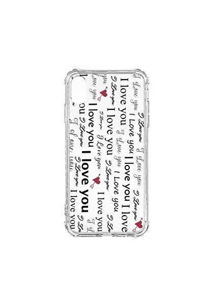 bestcase Антишоков силиконов калъф, съвместим с Apple iPhone XS Max, Love You...
