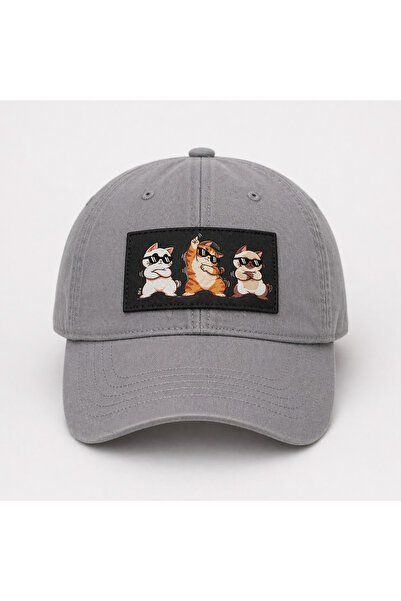 Nulivez Unisex Hat, Cute Cat Printed Patch Detailed Adjustable Casual Sports Hat