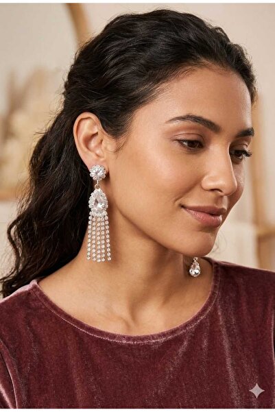 KLC TAKI Women's Dangle Zircon Stone Earrings Evening Dress Daily Wedding Eng...