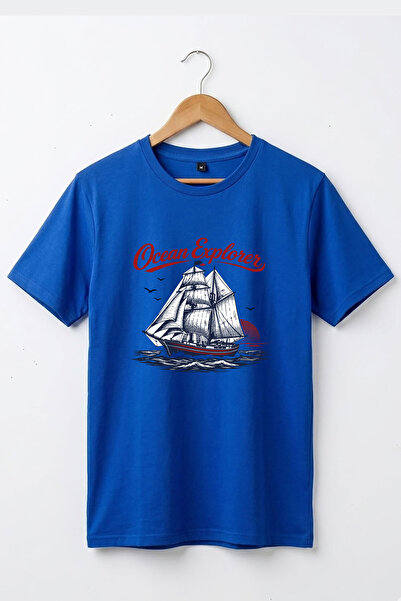 onsrawear Unisex Vintage Sailing Ship Patterned Retro Ocean Explorer Ship Mar...