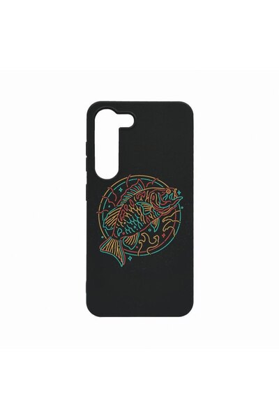 bestcase Θήκη, Συμβατή με Samsung Galaxy S23, Νέον Ψάρι, Ανθεκτική στη φθορά,...