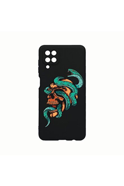 bestcase Θήκη Σιλικόνης, Συμβατή με Samsung Galaxy A12, Σχέδιο Νεκροκεφαλή, Α...