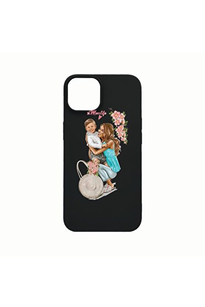 bestcase Θήκη σιλικόνης, Συμβατή με Apple iPhone 14 Plus, Ζωή μαμάς με αγόρι,...