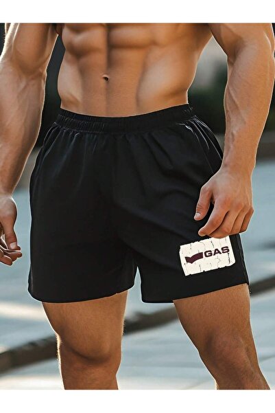 CLASSY.MODA Unisex γραφικά τυπωμένα μαύρα σορτς Streetwear Άνετη εφαρμογή