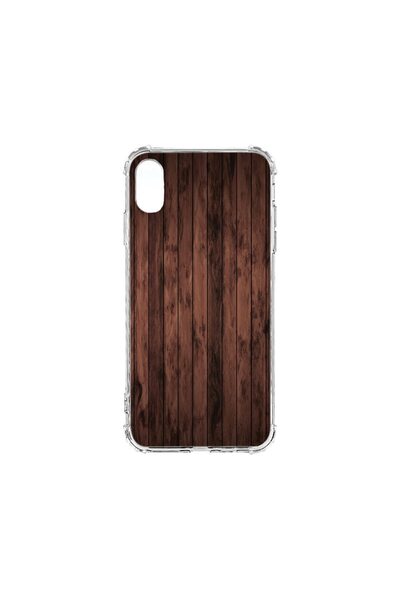 bestcase Husa Anti Shock 1.5MM, compatibilă cu Apple iPhone XR, Lemn de nuc, ...