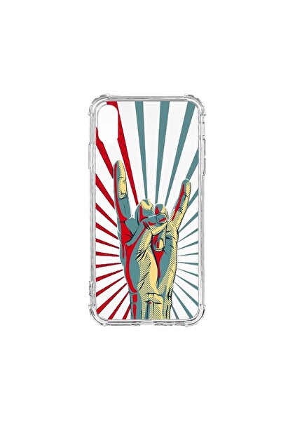 bestcase Husă antișoc din silicon compatibilă cu Apple iPhone XR, Rock Festiv...