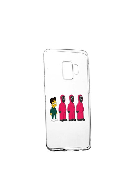 bestcase Θήκη σιλικόνης συμβατή με Samsung Galaxy S9, Squid Game - Simpson, α...