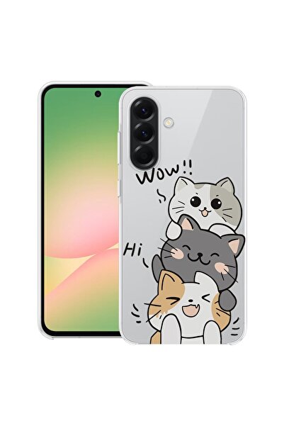 bestcase Θήκη για Samsung Galaxy M56 με Σχέδιο Cat Wow, Διαφανής Λεπτή Σιλικό...