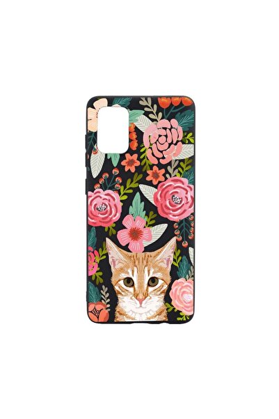 bestcase Θήκη Σιλικόνης με Γάτα και Λουλούδια, συμβατή με Samsung Galaxy S20 ...