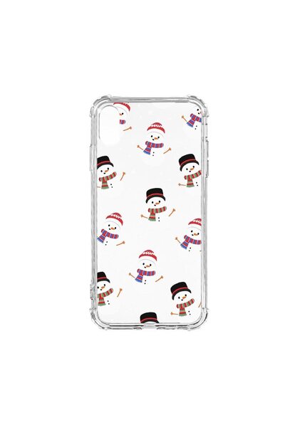 bestcase Husă antișoc din silicon compatibilă cu Apple iPhone XR, Snowmens, P...