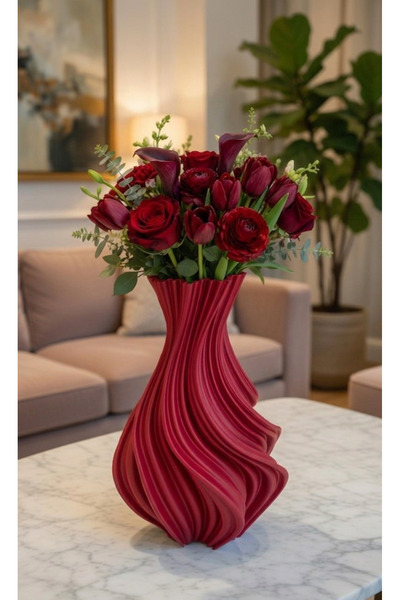 DENGTASARIM Deng Tasarım Modern Spiral Tasarım Dekoratif Vazo - Özel Üretim Ş...