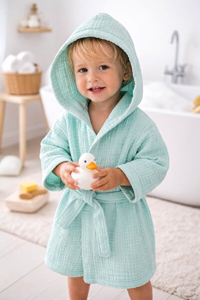 Petite Étoile 4 Katlı Müslin Bebek Bornoz % 100 Pamuk