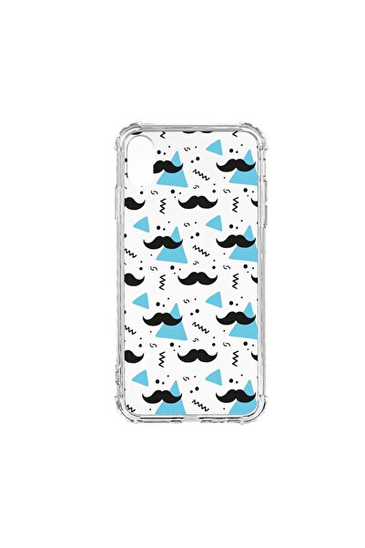 bestcase Husă antișoc din silicon compatibilă cu Apple iPhone XR, Mustache, p...