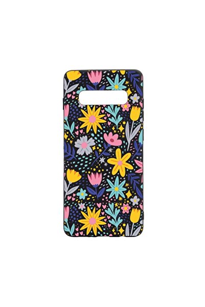 bestcase Θήκη σιλικόνης συμβατή με Samsung Galaxy S10 Plus, Μικρά λουλούδια, ...