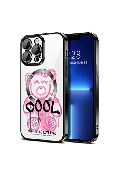 bestcase Husa Luxury MagSafe, Συμβατό με Apple iPhone 16 Pro Max, Ροζ αρκουδά...