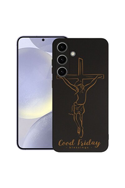 bestcase Калъф за Samsung Galaxy S25, Премиум тънък силиконов 1.2ММ, Благосло...