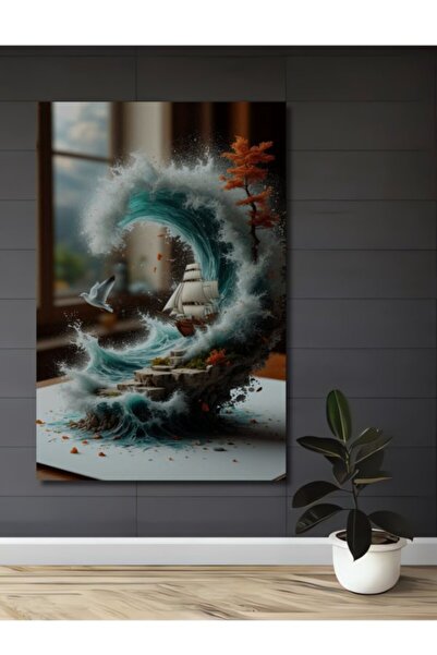 Teona Ahşap Δραματικό Ξύλινο Διακοσμητικό Τραπέζι Ναυτικού Θέματος για Σπίτι,...