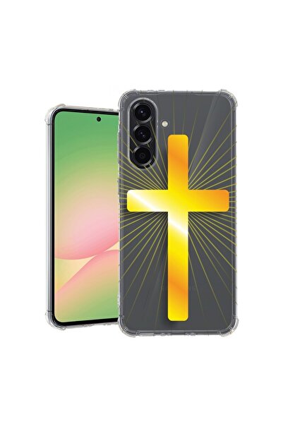 bestcase Θήκη για Samsung Galaxy A36, Αντικραδασμική 1.5MM, Χρυσός Σταυρός, Π...