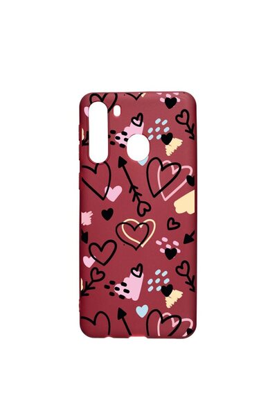 bestcase Θήκη Σιλικόνης Συμβατή με Samsung Galaxy A21, Σχέδιο Σύμβολα Αγάπης,...