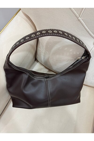 MEC BAG&CO حقيبة يد جلدية بنية