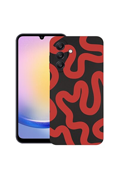 bestcase Θήκη για Samsung Galaxy A36, Κόκκινη Αφηρημένη Γραμμή, Λεπτή Σιλικόν...