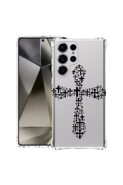 bestcase Θήκη για Samsung Galaxy S25 Ultra, Αντικραδασμική 1.5MM, Σχέδιο σταυ...