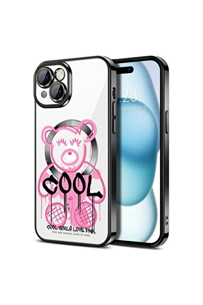 bestcase Πολυτελής Θήκη MagSafe, Συμβατή με Apple iPhone 14 Plus, Ροζ Αρκουδά...