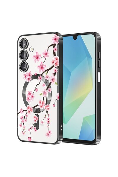 bestcase Πολυτελής Θήκη MagSafe, Συμβατή με Samsung Galaxy A35, Άνθη Κερασιάς...