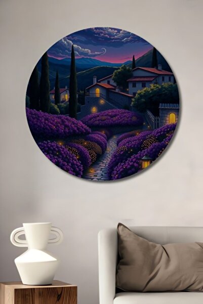 Teona Ahşap Στρογγυλό Ξύλινο Διακοσμητικό Τραπέζι με Θέα στο Μαγικό Κήπο της ...