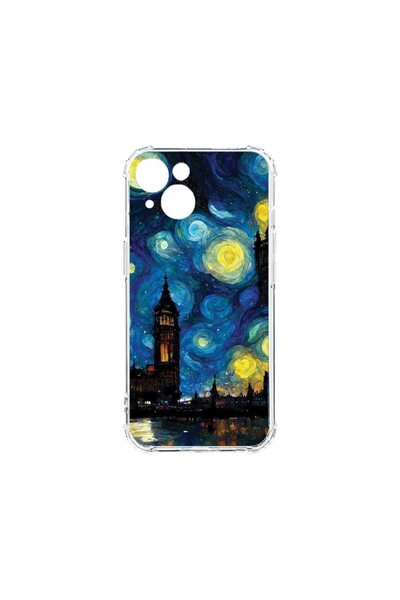 bestcase Husa Anti Shock 1.5MM, compatibilă cu Apple iPhone 14, Starry Night,...