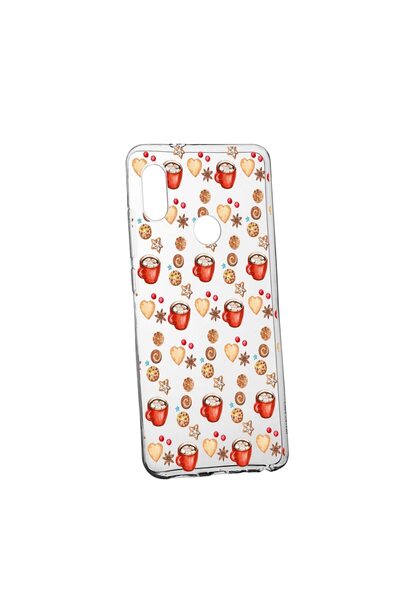 bestcase Коледен, защитен калъф с мотив кафе за Huawei Y7 2019, устойчив на и...