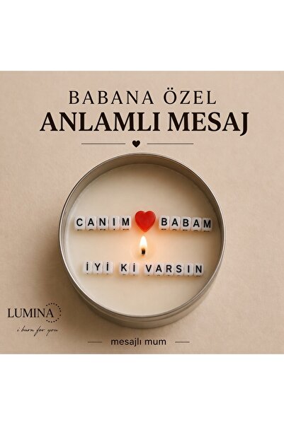 lumina candless handmade i burn for you Mesajlı Mum | Kişiye Özel Yazılı Mum ...