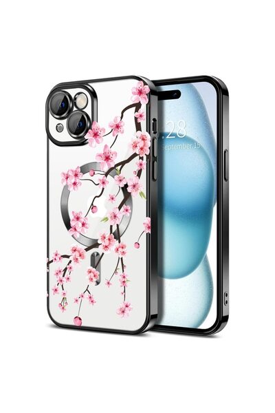 bestcase Πολυτελής Θήκη MagSafe, Συμβατή με Apple iPhone 15 Plus, Άνθη Κερασι...