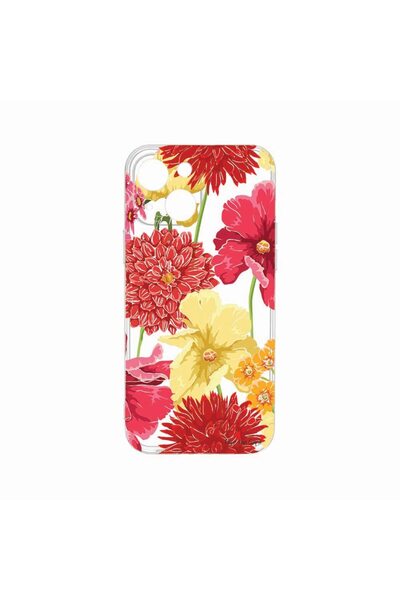 bestcase Θήκη, Συμβατή με Apple iPhone 14 Plus, Κόκκινα και κίτρινα λουλούδια...