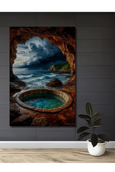 Teona Ahşap Ξύλινο διακοσμητικό πίνακα με ελαιογραφία με θέμα το μυστηριώδες ...