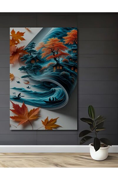 Teona Ahşap Ένα ταξίδι στα μαγικά κύματα: Ξύλινο διακοσμητικό τραπέζι με ελαι...