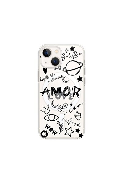 bestcase Husa MagSafe Anti Shock, compatibila cu Apple iPhone 15, Goth Love, ...