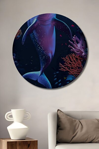 Teona Ahşap Διακοσμητικό ξύλινο πίνακα με ελαιογραφία που απεικονίζει ένα δελ...